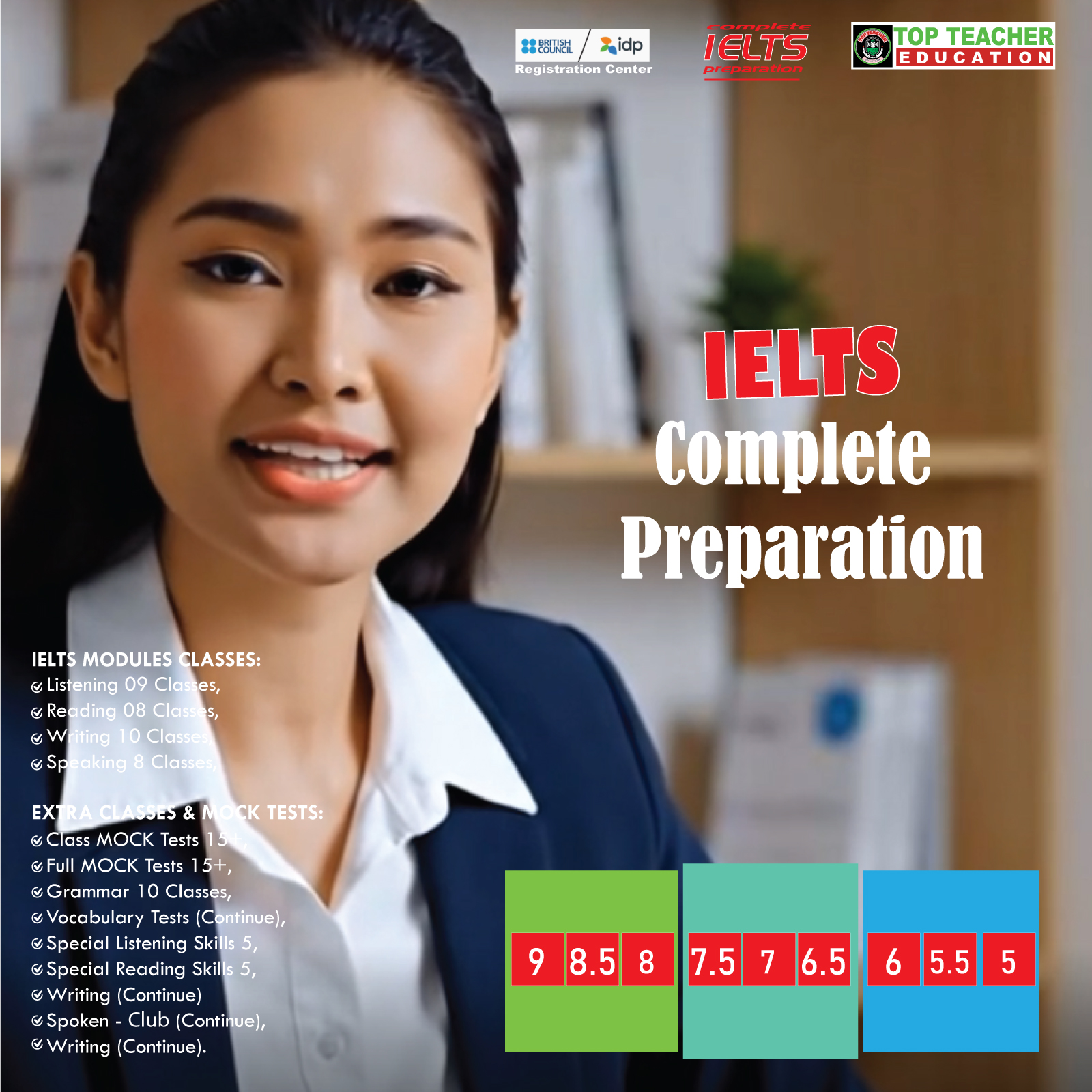 Complete IELTS Course. Basic to Adv. 5.5 - 8.5+